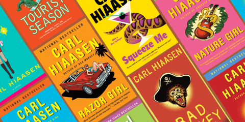 Carl Hiaasen thriller and crime book covers