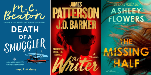 5 Must-Read Mysteries for Any Sleuth Novel Suspects The Writer James Patterson, Death of a Smuggler MC Beaton, The Missing Half Ashley Flowers