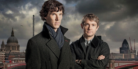 Sherlock A Study in Pink Benedict Cumberbatch and Martin Freeman