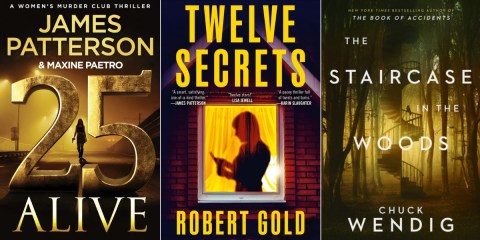 25 Alive book cover, Twelve Secrets book cover, The Staircase in the Woods bookcover