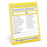 Awesome Citation Nifty Note Pad (Yellow)