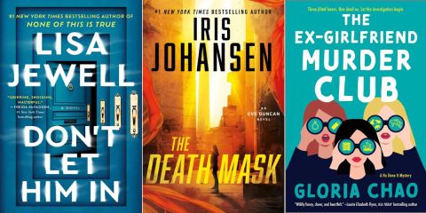 Don't Let Him In book cover, The Death Mask book cover, The Ex-Girlfriend Murder Club book cover.