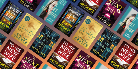 Display of six mystery and thriller novels where couples have gone wrong.