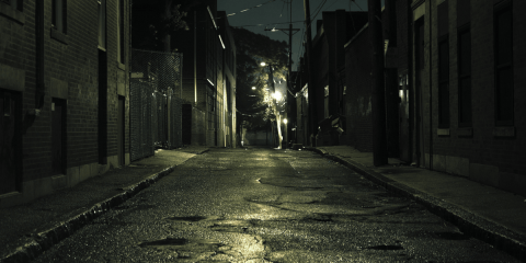 Dark alleyway